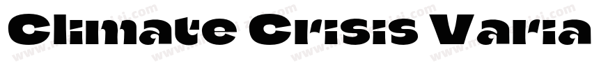 Climate Crisis Varia字体转换